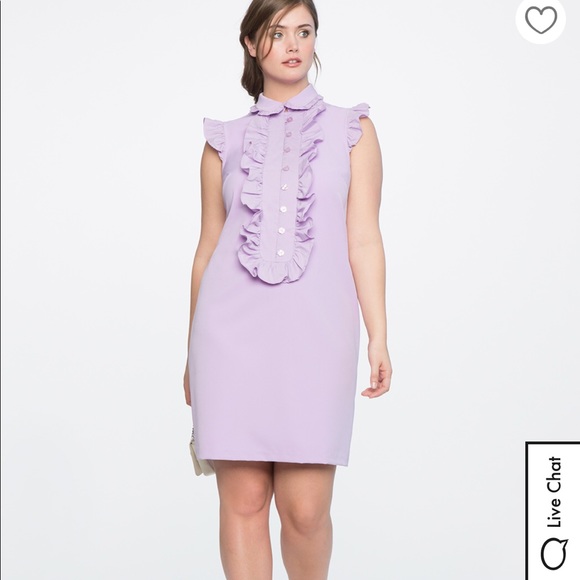 Eloquii Dresses & Skirts - Ruffle front bib dress (FINAL SALE-NO OFFERS)